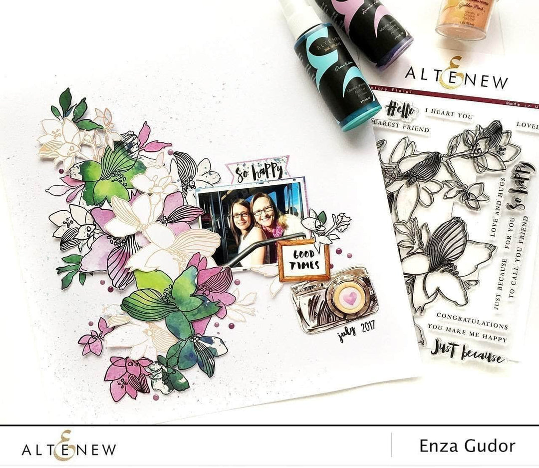 Photocentric Clear Stamps Sketchy Floral Stamp Set