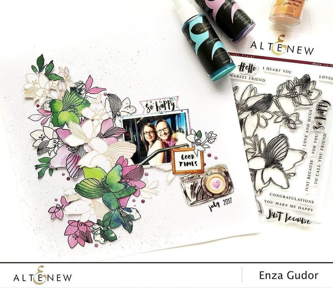 Photocentric Clear Stamps Sketchy Floral Stamp Set