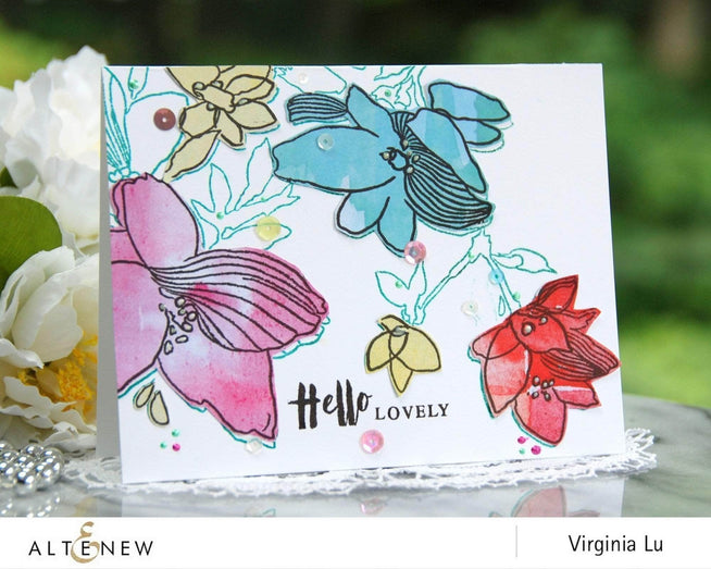 Photocentric Clear Stamps Sketchy Floral Stamp Set