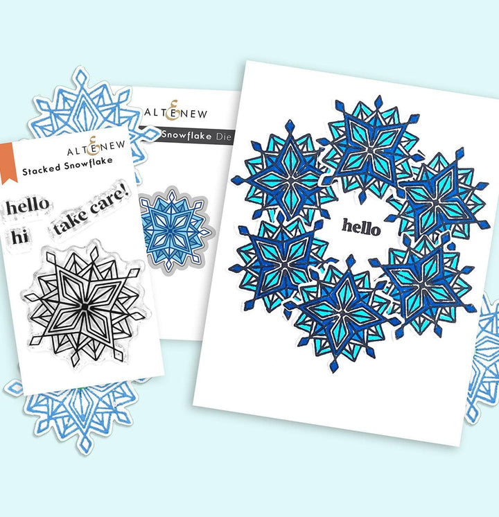 Photocentric Clear Stamps Stacked Snowflake Stamp Set