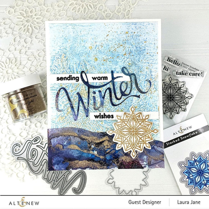 Photocentric Clear Stamps Stacked Snowflake Stamp Set