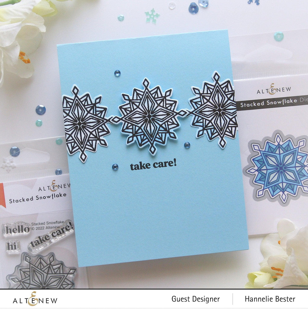 Photocentric Clear Stamps Stacked Snowflake Stamp Set