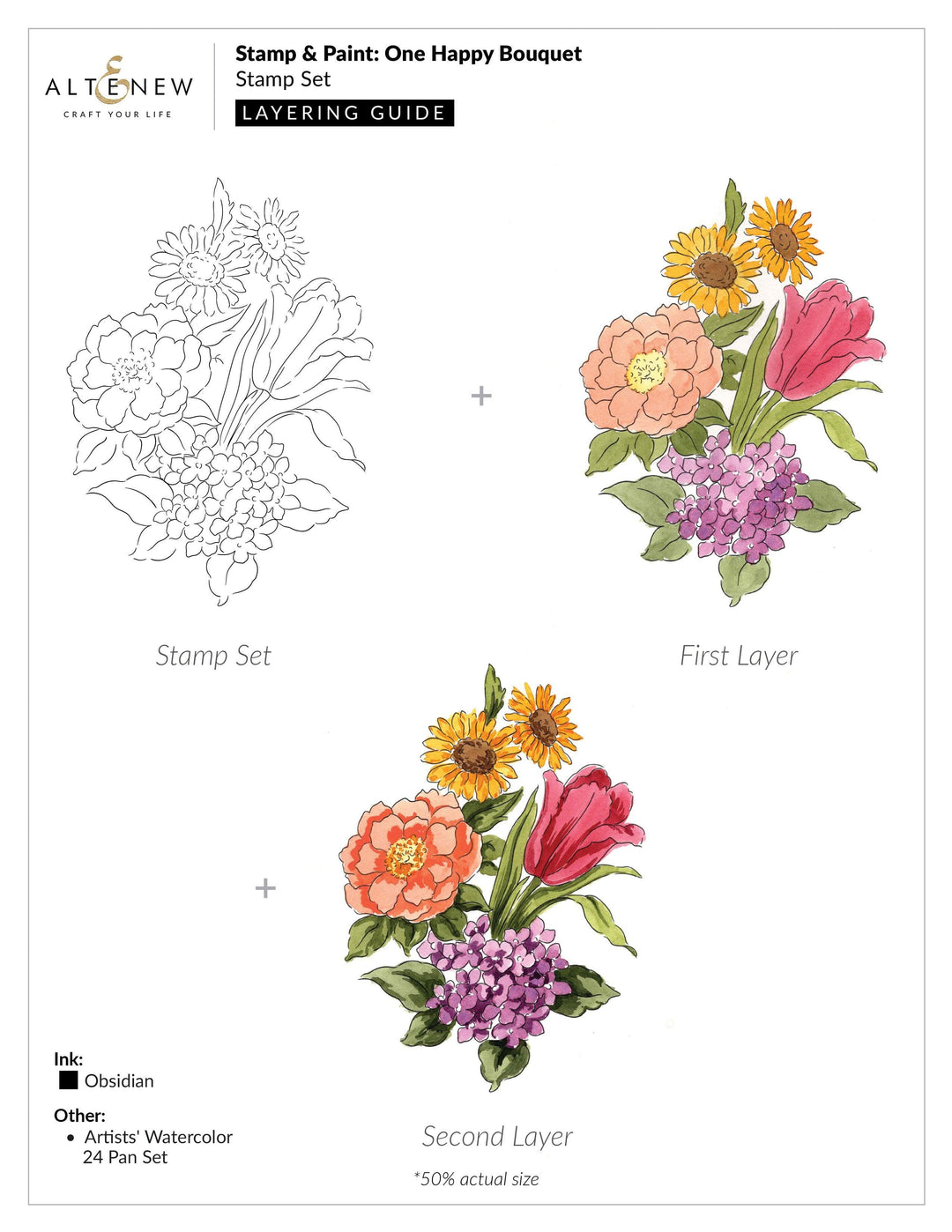 Stamp & Paint: One Happy Bouquet Stamp Set