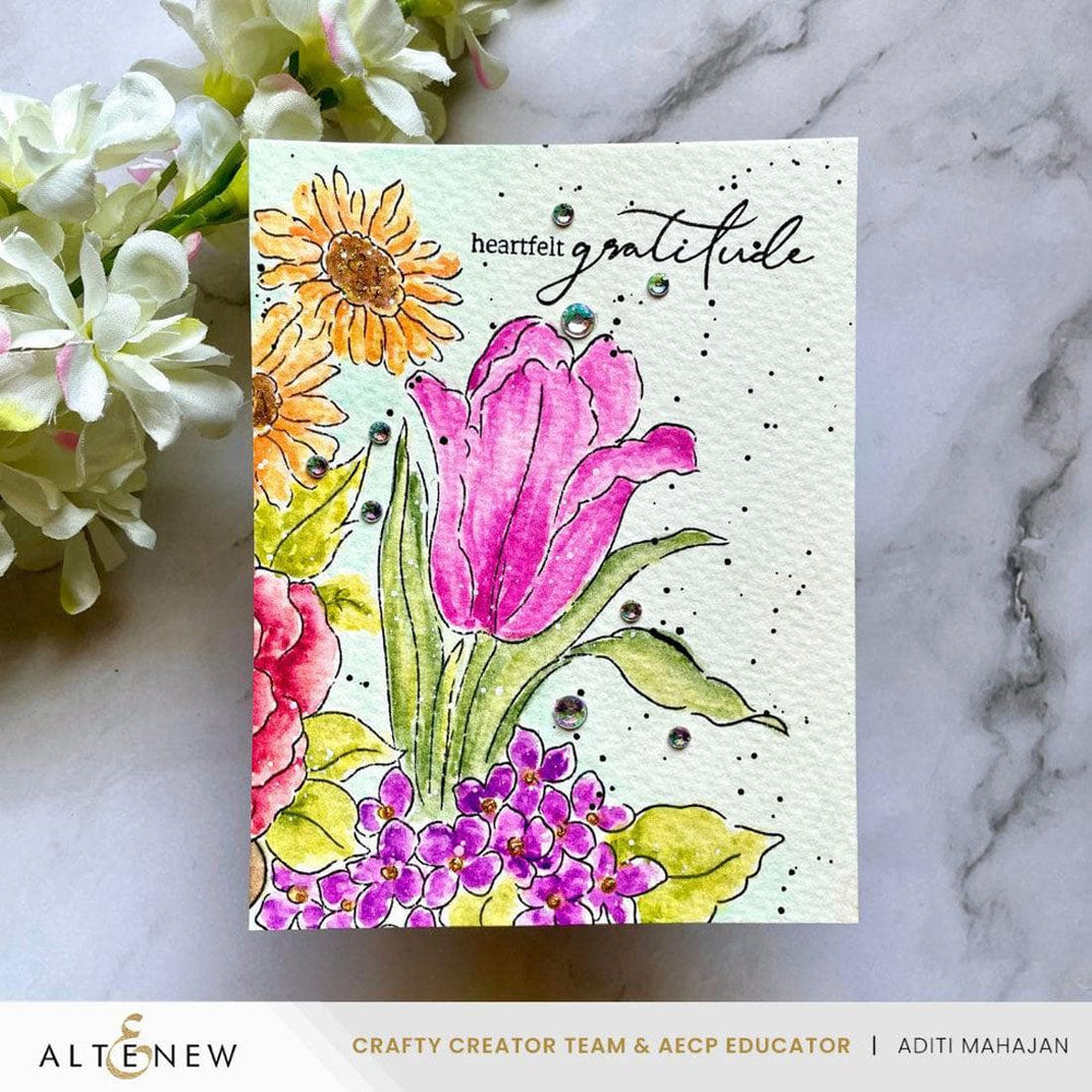 Stamp & Paint: One Happy Bouquet Stamp Set
