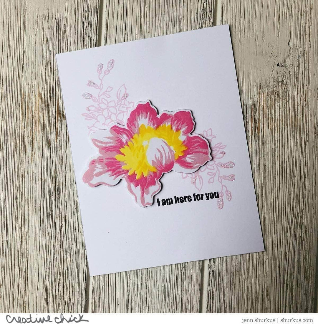 Altenew Starry Flowers clear stamp set featuring floral and starry designs for crafting and card-making projects.