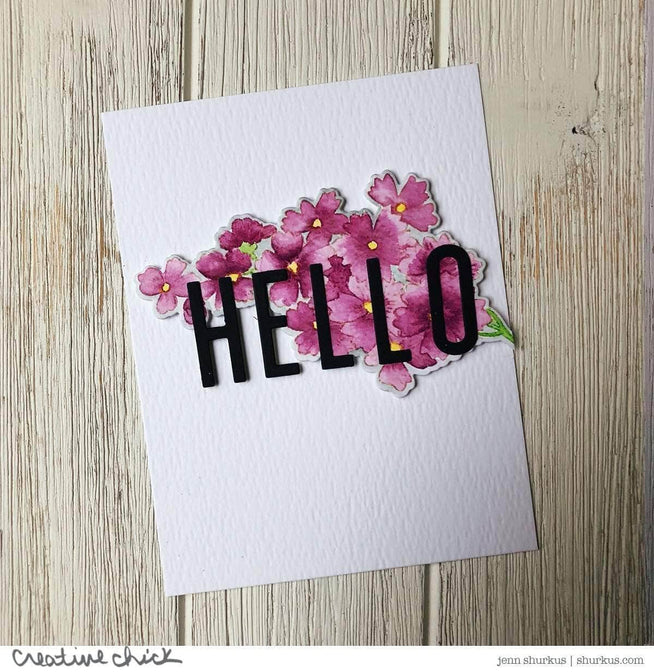 Altenew Starry Flowers clear stamp set featuring floral and starry designs for crafting and card making.