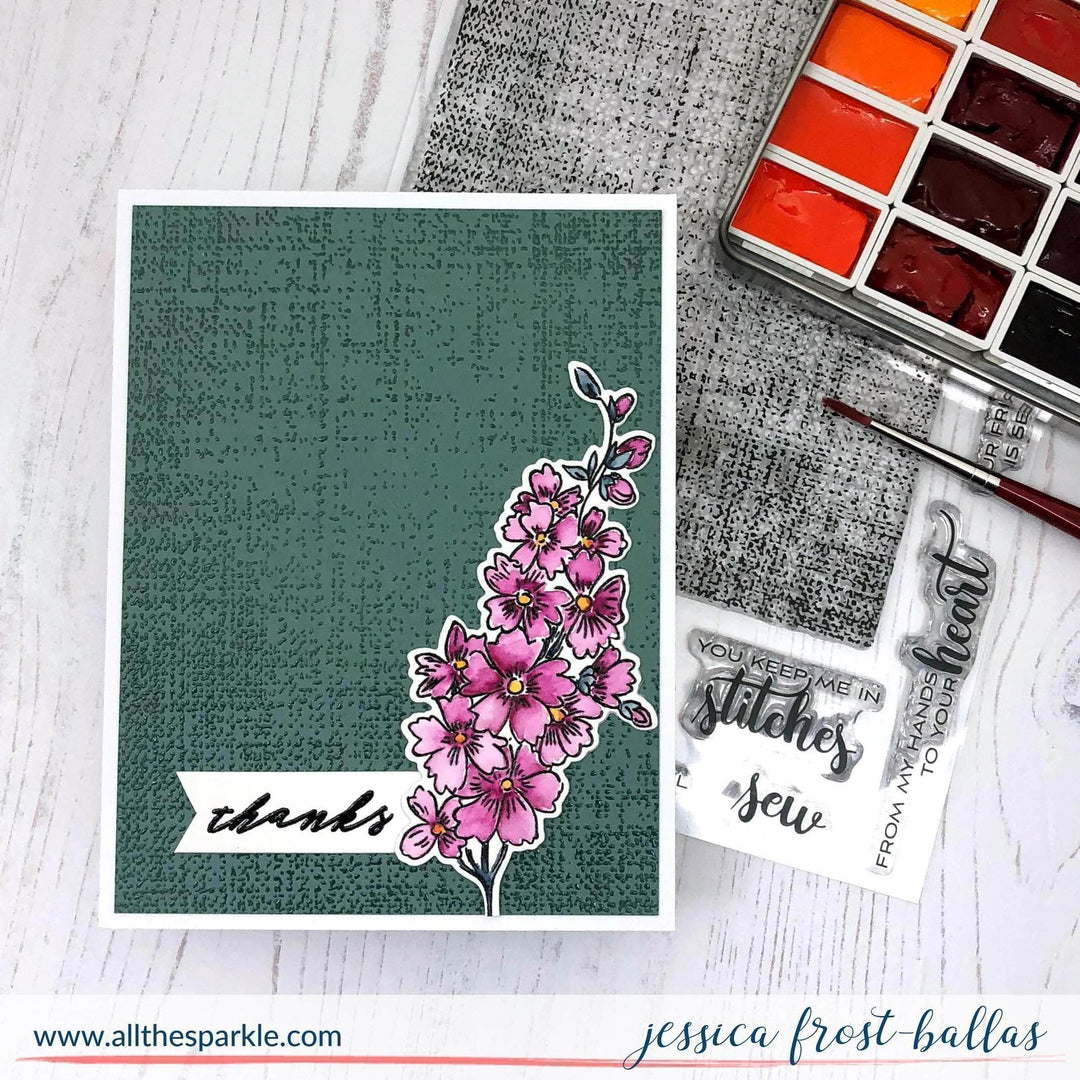 Altenew Starry Flowers clear stamp set featuring floral and starry designs for creative crafting and card making.