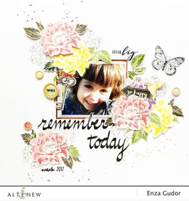 Photocentric Clear Stamps Super Script Scrapbook Stamp Set