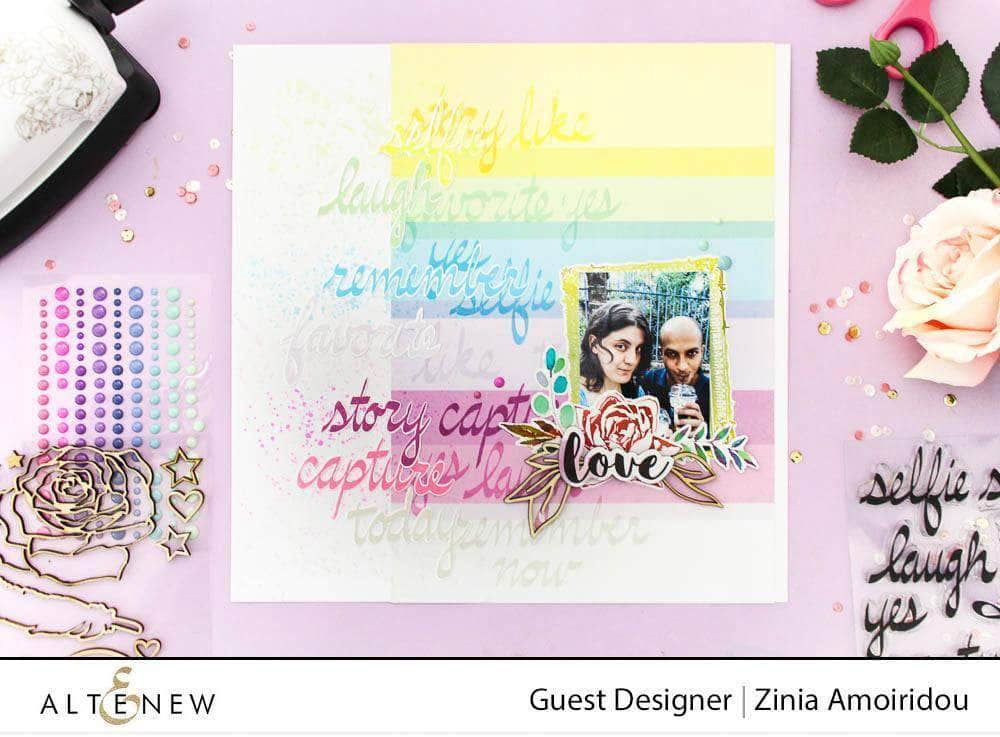 Photocentric Clear Stamps Super Script Scrapbook Stamp Set