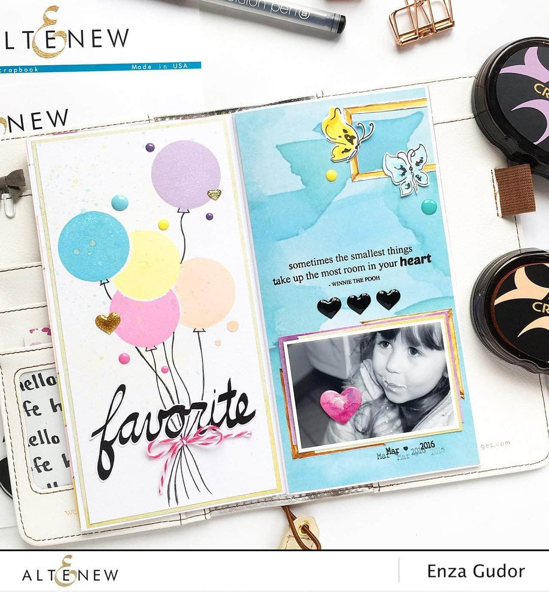 Photocentric Clear Stamps Super Script Scrapbook Stamp Set