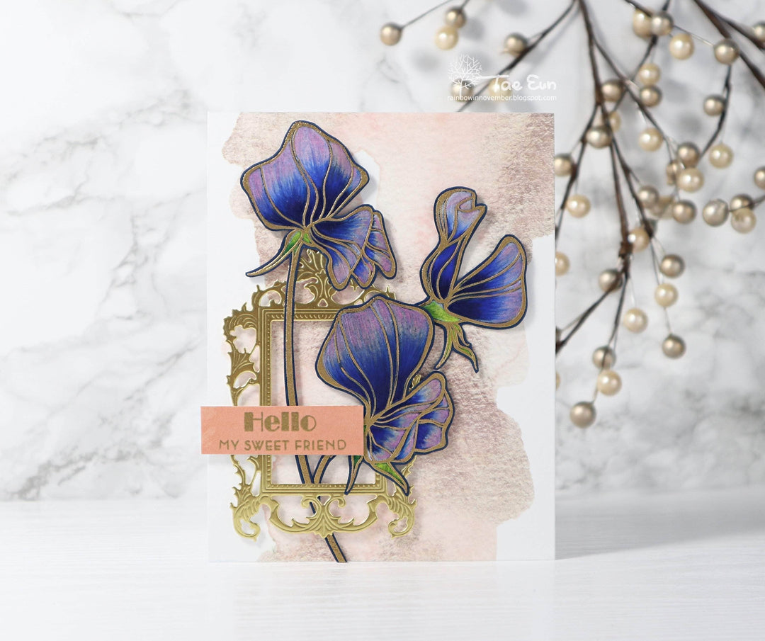 Photocentric Clear Stamps Sweetest Peas Stamp Set