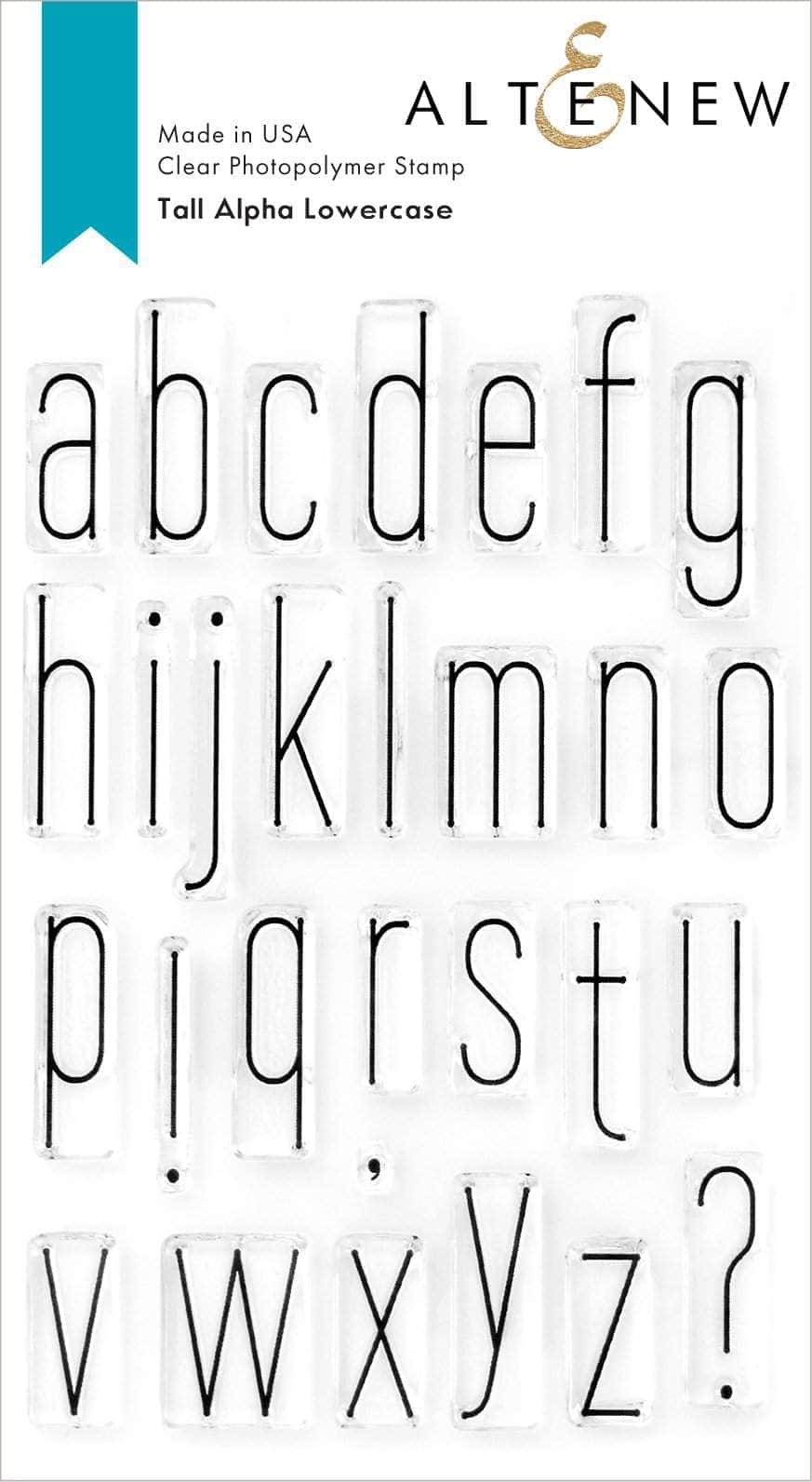 Photocentric Clear Stamps Tall Alpha Lowercase Stamp Set