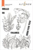 Altenew Tropical Jungle Clear Stamp Set featuring detailed jungle leaf and plant designs for crafting and card making.