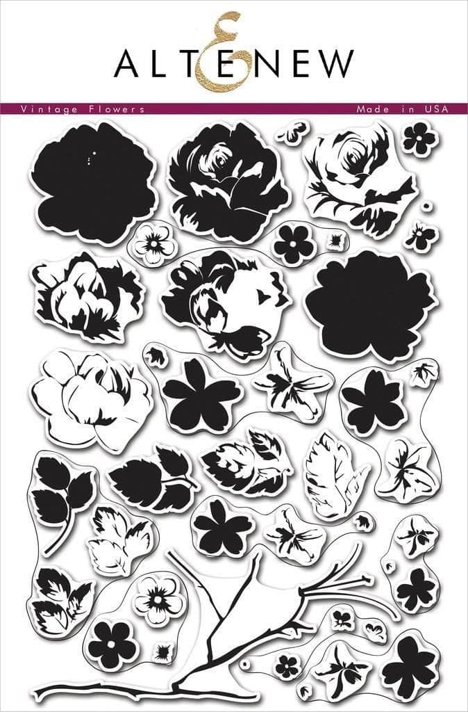 Photocentric Clear Stamps Vintage Flowers Stamp Set