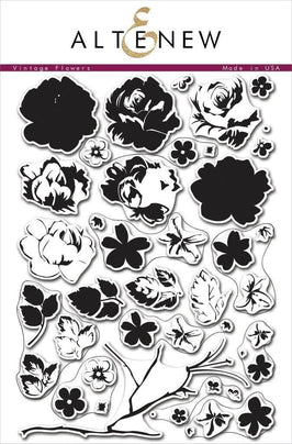 Photocentric Clear Stamps Vintage Flowers Stamp Set