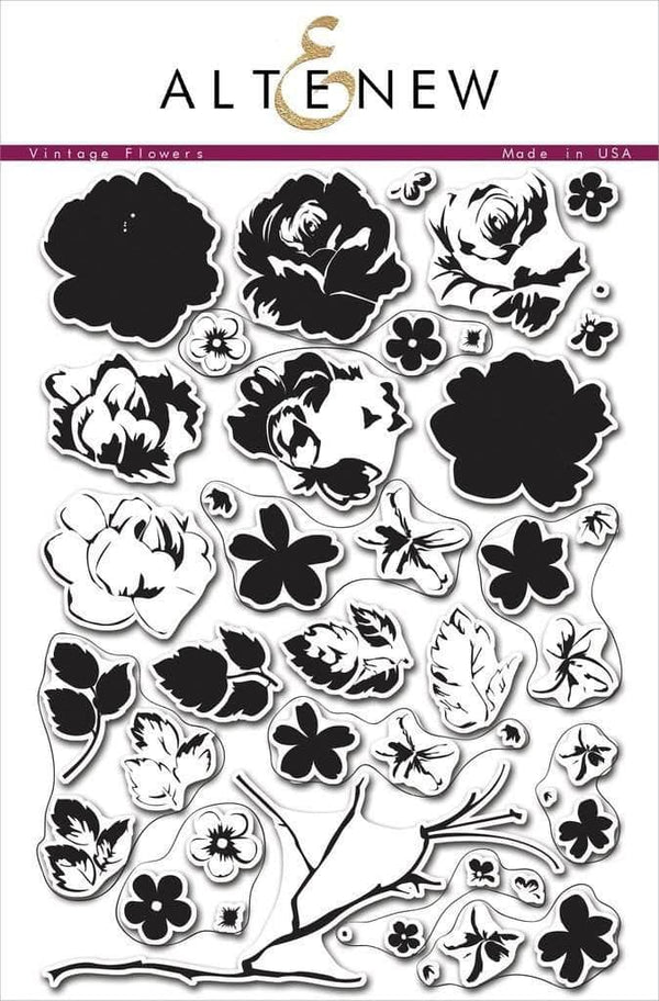 Photocentric Clear Stamps Vintage Flowers Stamp Set