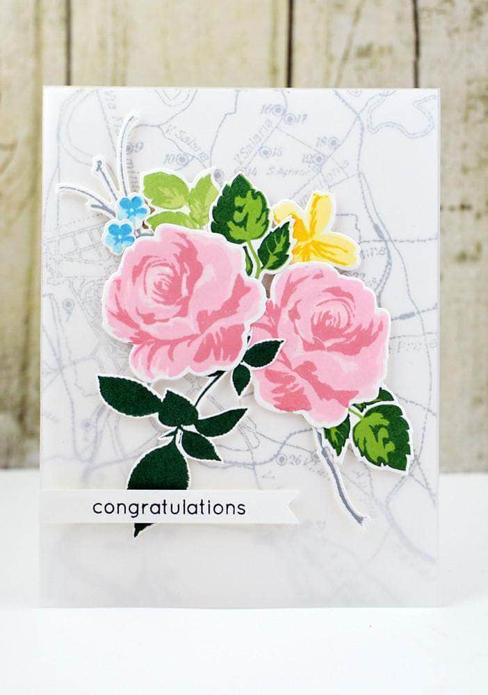 Photocentric Clear Stamps Vintage Flowers Stamp Set