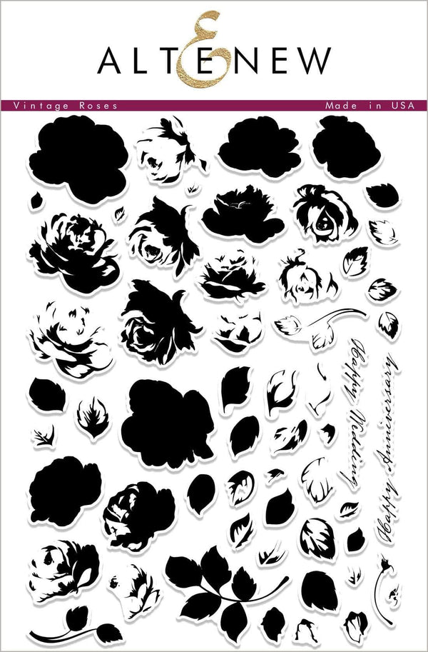 PMA Industries, Inc. Clear Stamps Vintage Roses Stamp Set