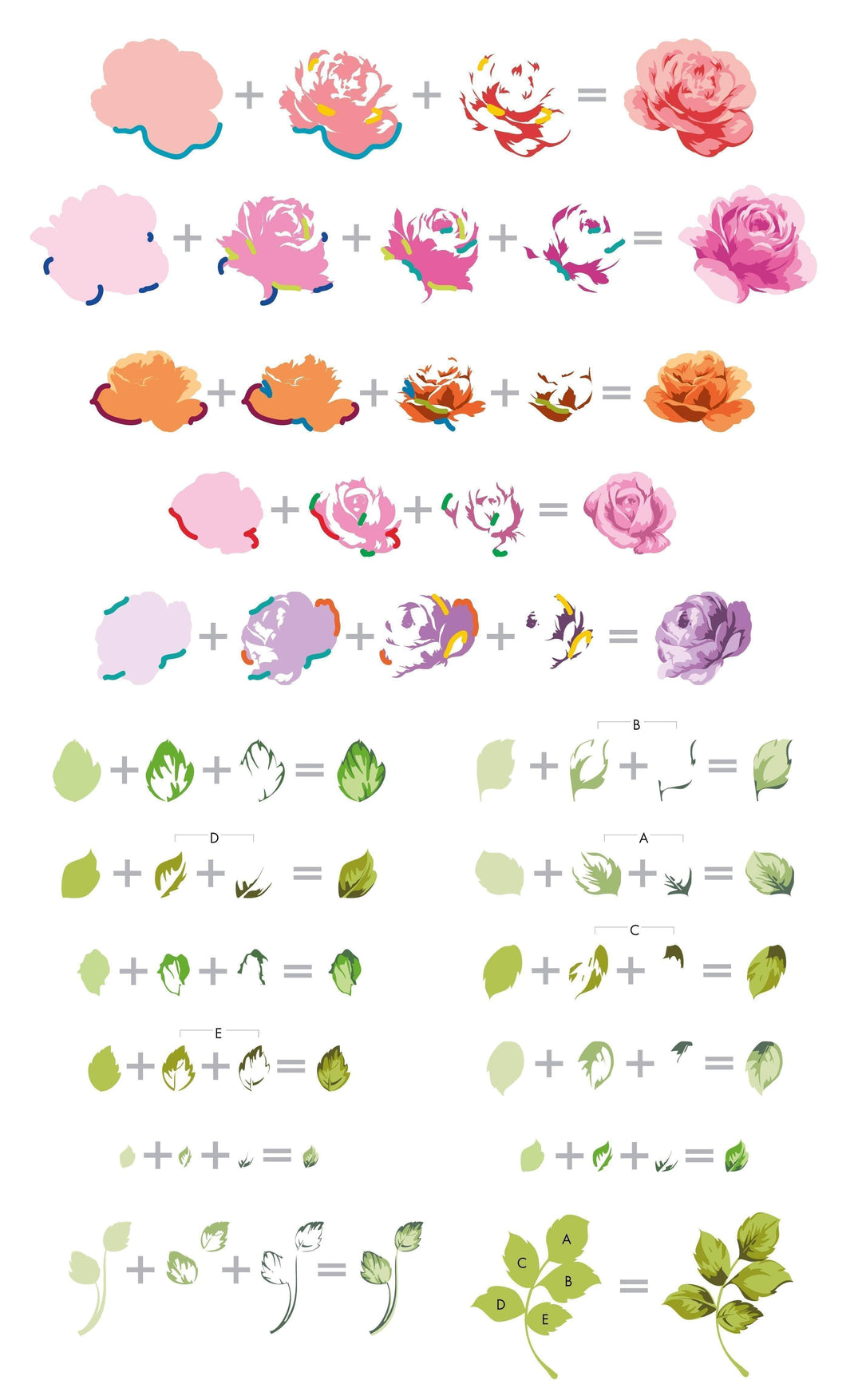 PMA Industries, Inc. Clear Stamps Vintage Roses Stamp Set