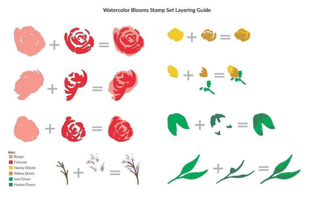 Photocentric Clear Stamps Watercolor Blooms Stamp Set