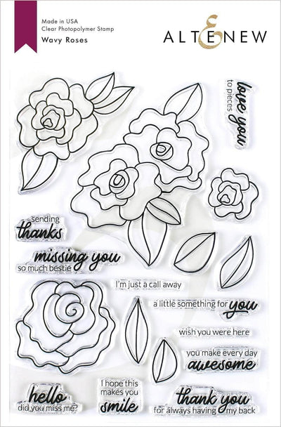 Photocentric Clear Stamps Wavy Roses Stamp Set