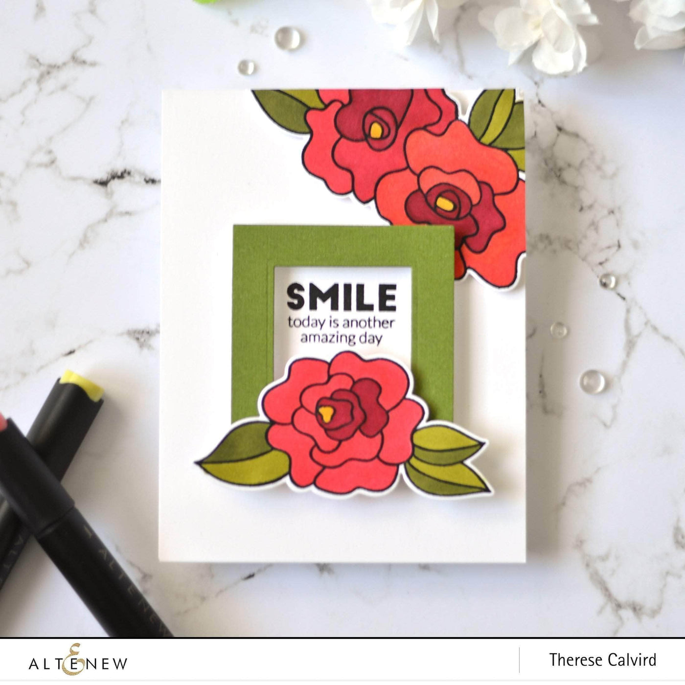 Photocentric Clear Stamps Wavy Roses Stamp Set