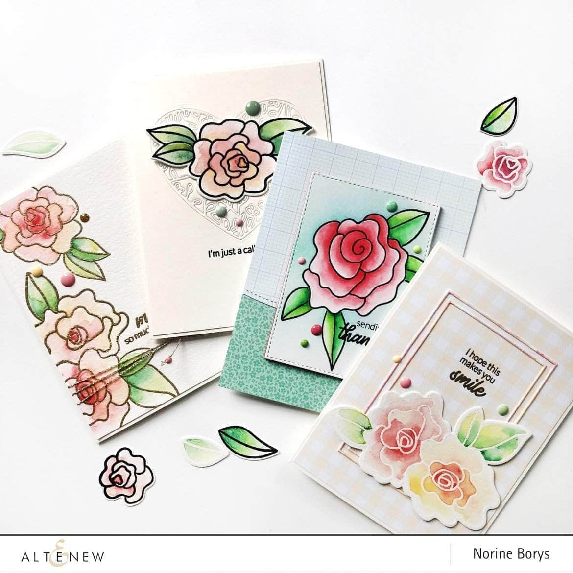 Photocentric Clear Stamps Wavy Roses Stamp Set