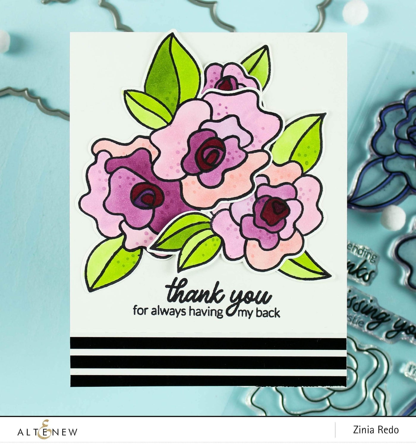 Photocentric Clear Stamps Wavy Roses Stamp Set