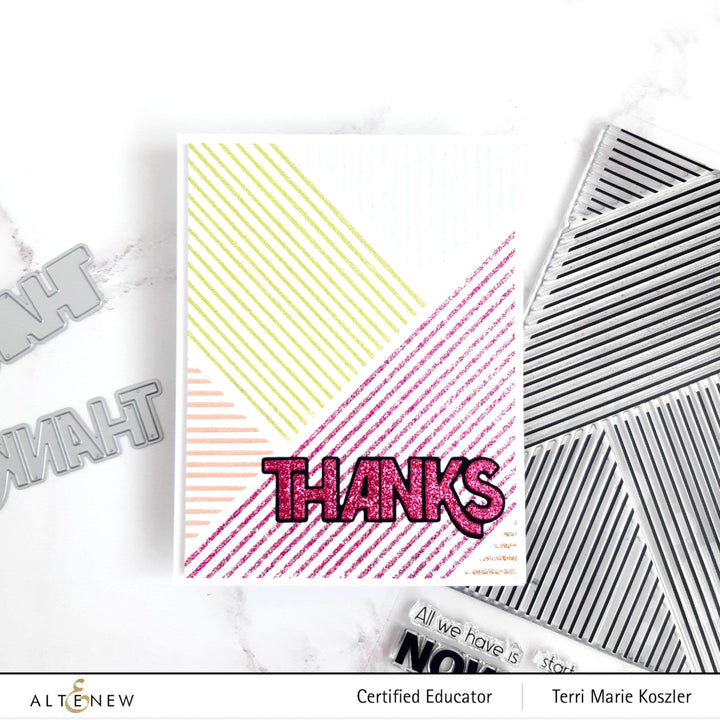 Photocentric Clear Stamps Woven Stripes Stamp Set