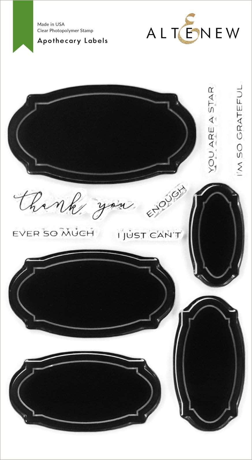 Photocentric Clear Stamps Apothecary Labels Stamp Set