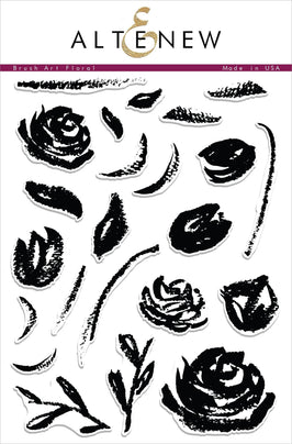 Altenew Clear Stamps Brush Art Floral Stamp Set