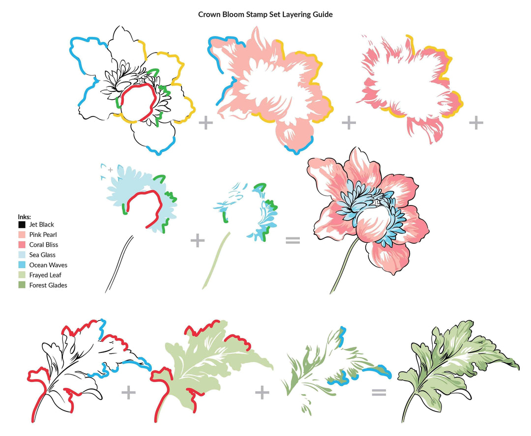 Photocentric Clear Stamps Crown Bloom Stamp Set