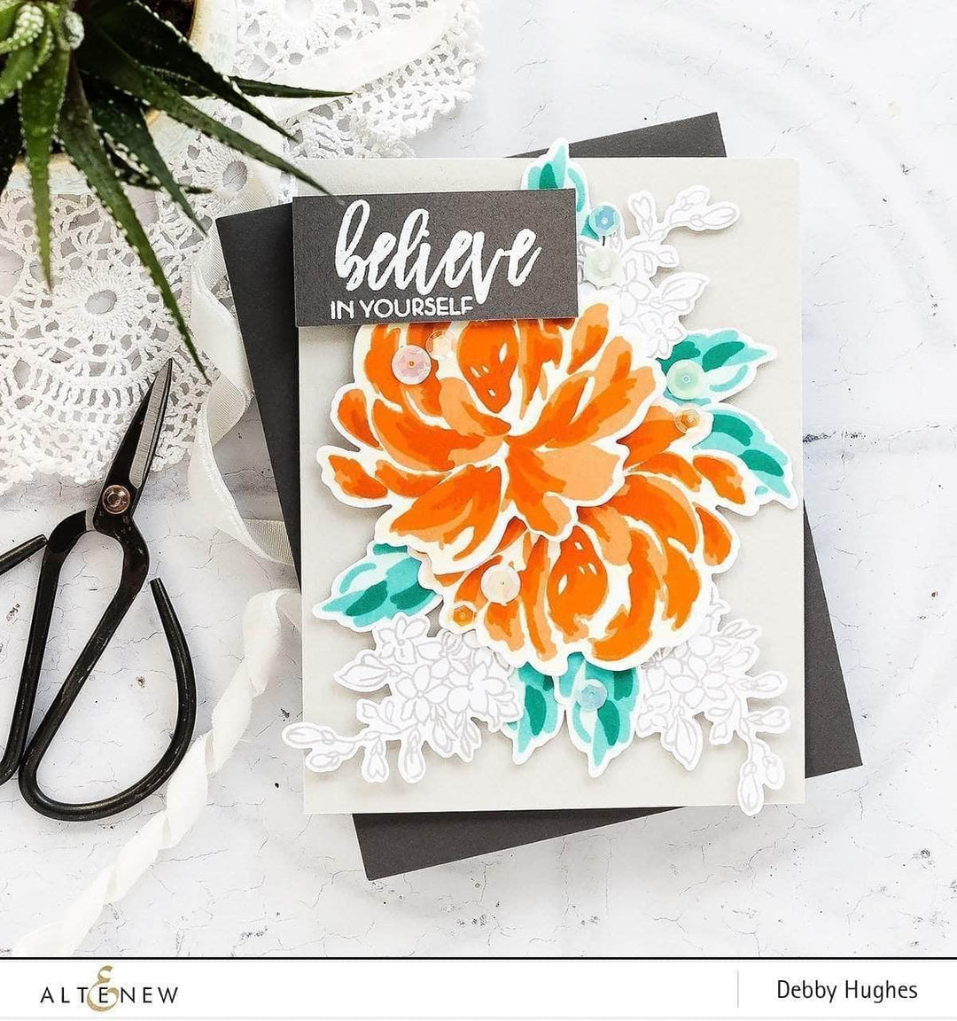 Photocentric Clear Stamps Crown Bloom Stamp Set
