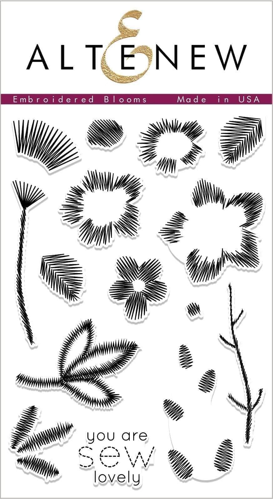 Photocentric Clear Stamps Embroidered Blooms Stamp Set