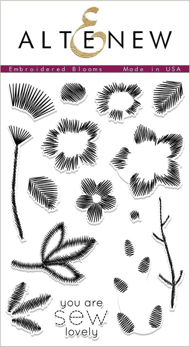Photocentric Clear Stamps Embroidered Blooms Stamp Set