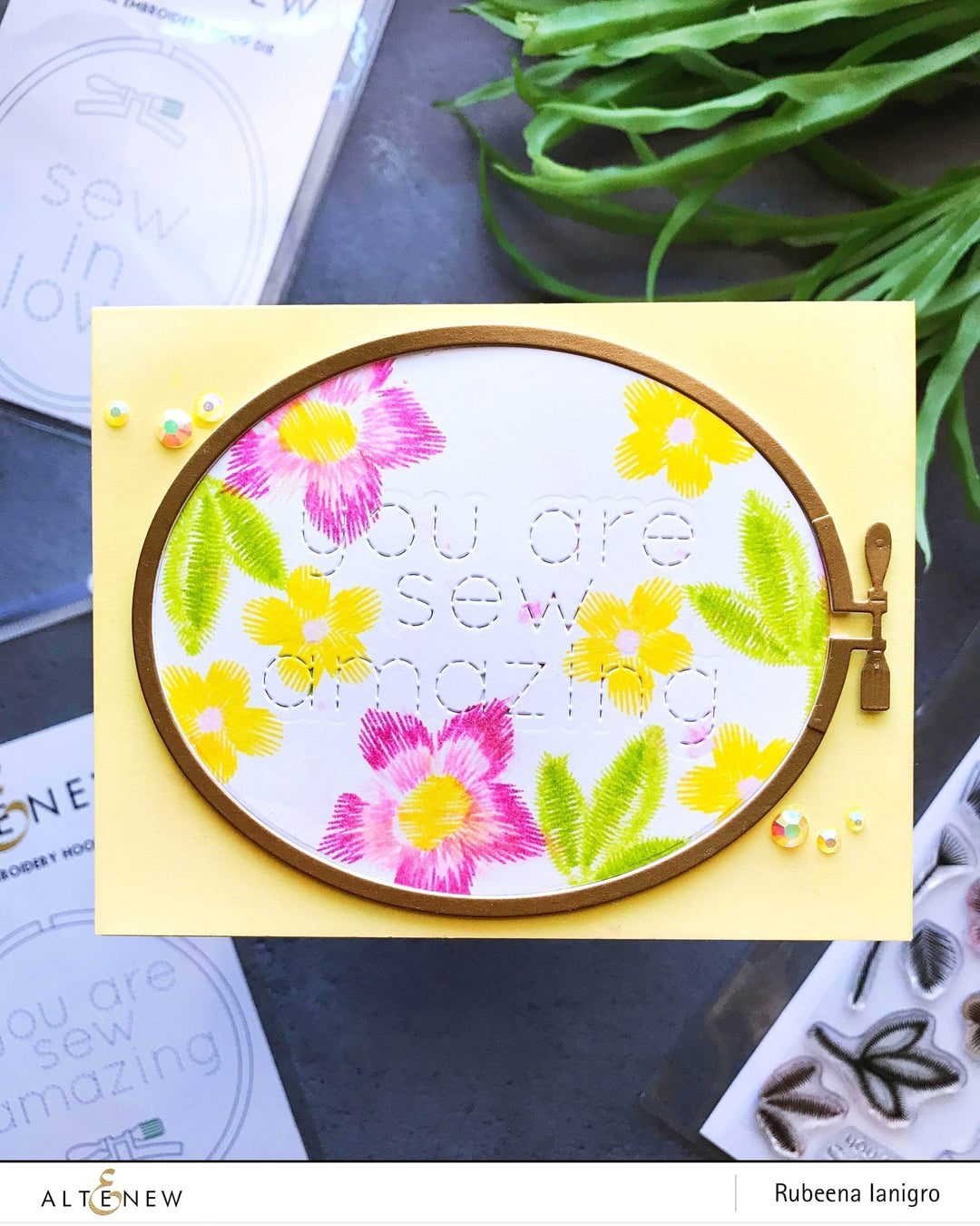 Photocentric Clear Stamps Embroidered Blooms Stamp Set