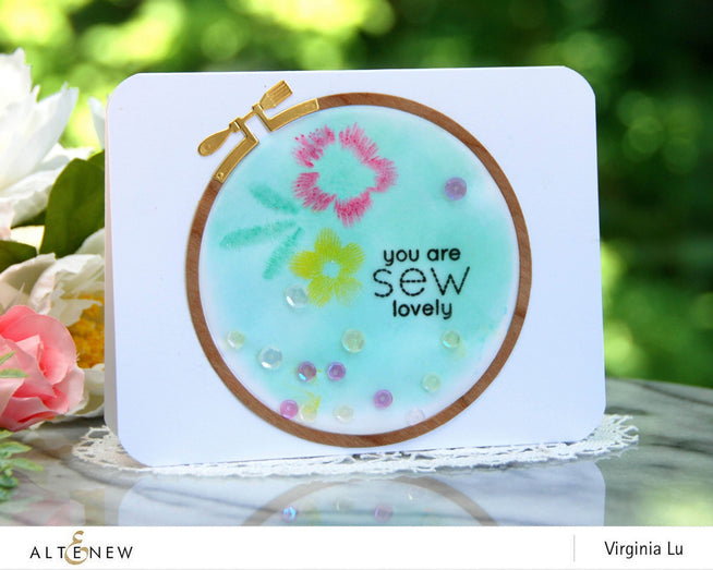 Photocentric Clear Stamps Embroidered Blooms Stamp Set