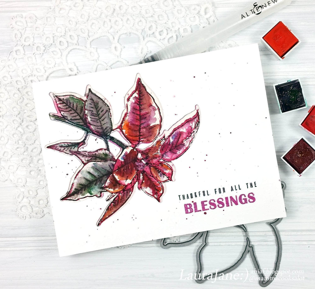 Photocentric Clear Stamps Festive Poinsettia Stamp Set