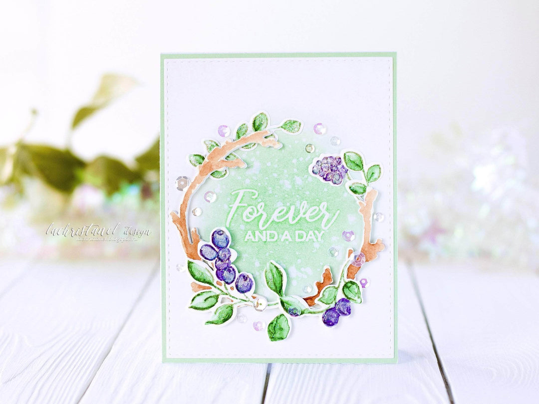 Altenew Forever and a Day clear stamp set with floral and sentiment designs for card making and crafting projects.