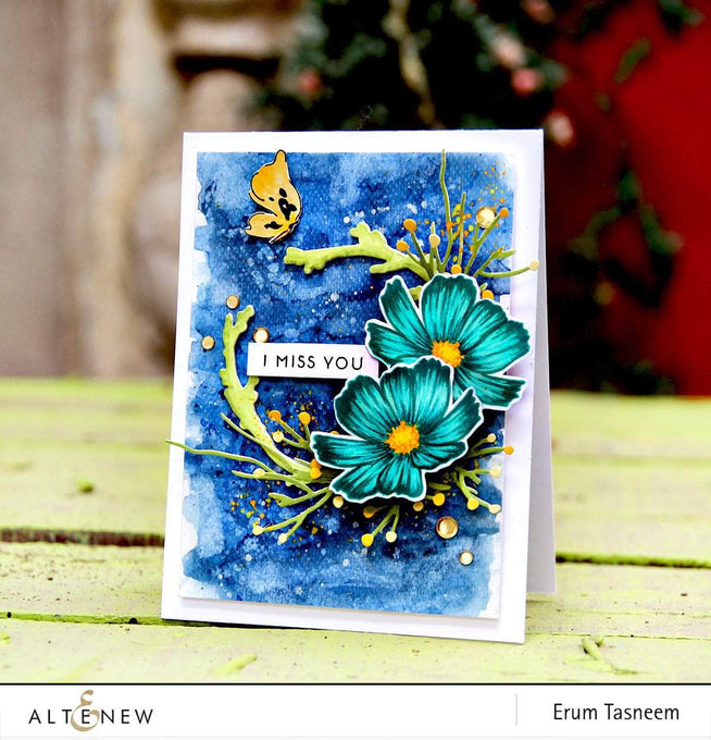 Altenew Forever and a Day clear stamp set with floral and sentiment designs on transparent sheets for crafting.