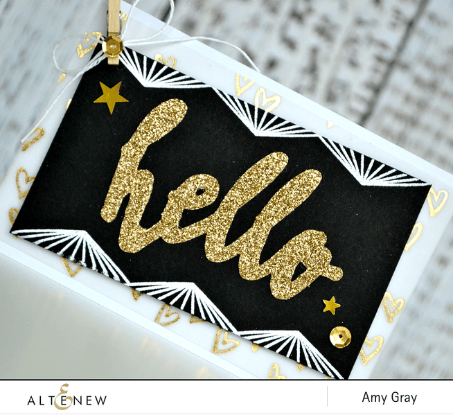 Photocentric Clear Stamps Halftone Hello Stamp Set