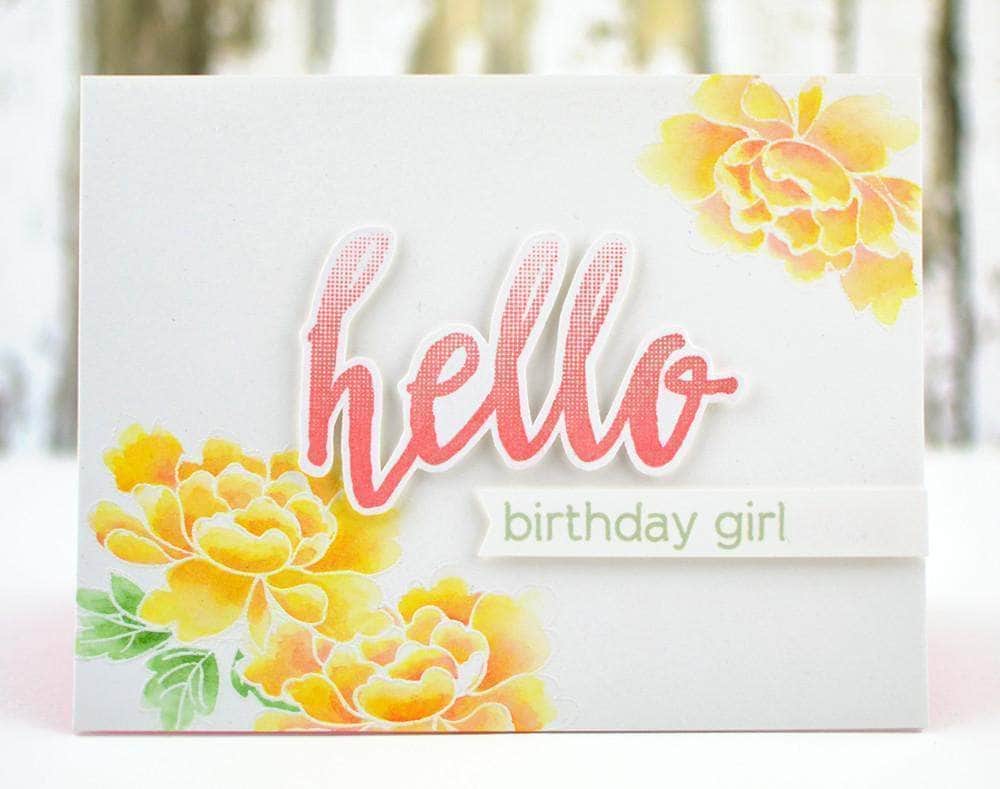 Photocentric Clear Stamps Halftone Hello Stamp Set