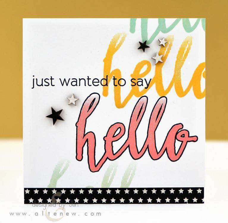 Photocentric Clear Stamps Halftone Hello Stamp Set