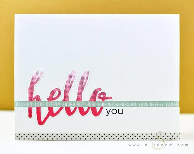 Photocentric Clear Stamps Halftone Hello Stamp Set