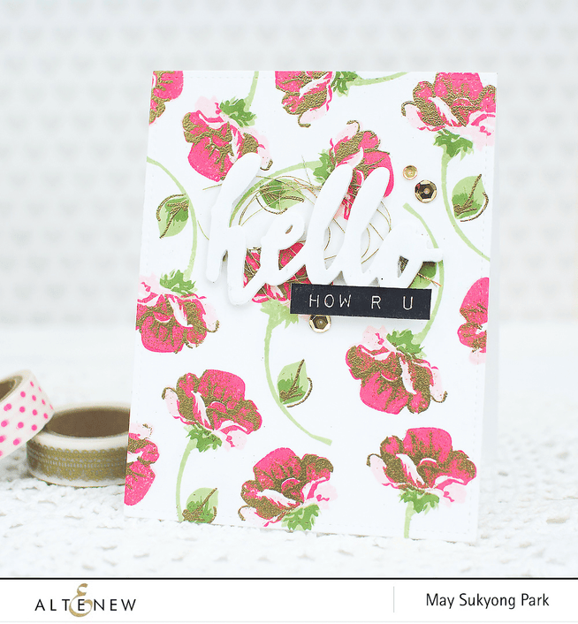 Photocentric Clear Stamps Halftone Hello Stamp Set
