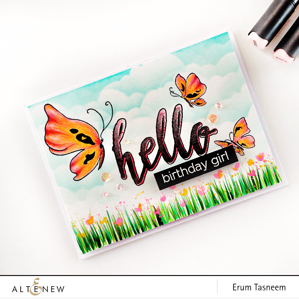 Photocentric Clear Stamps Halftone Hello Stamp Set