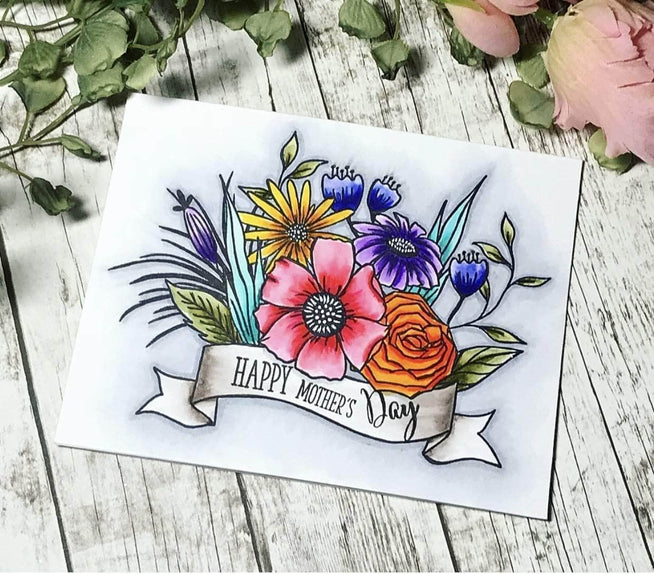 Photocentric Clear Stamps Happy Bloom Stamp Set