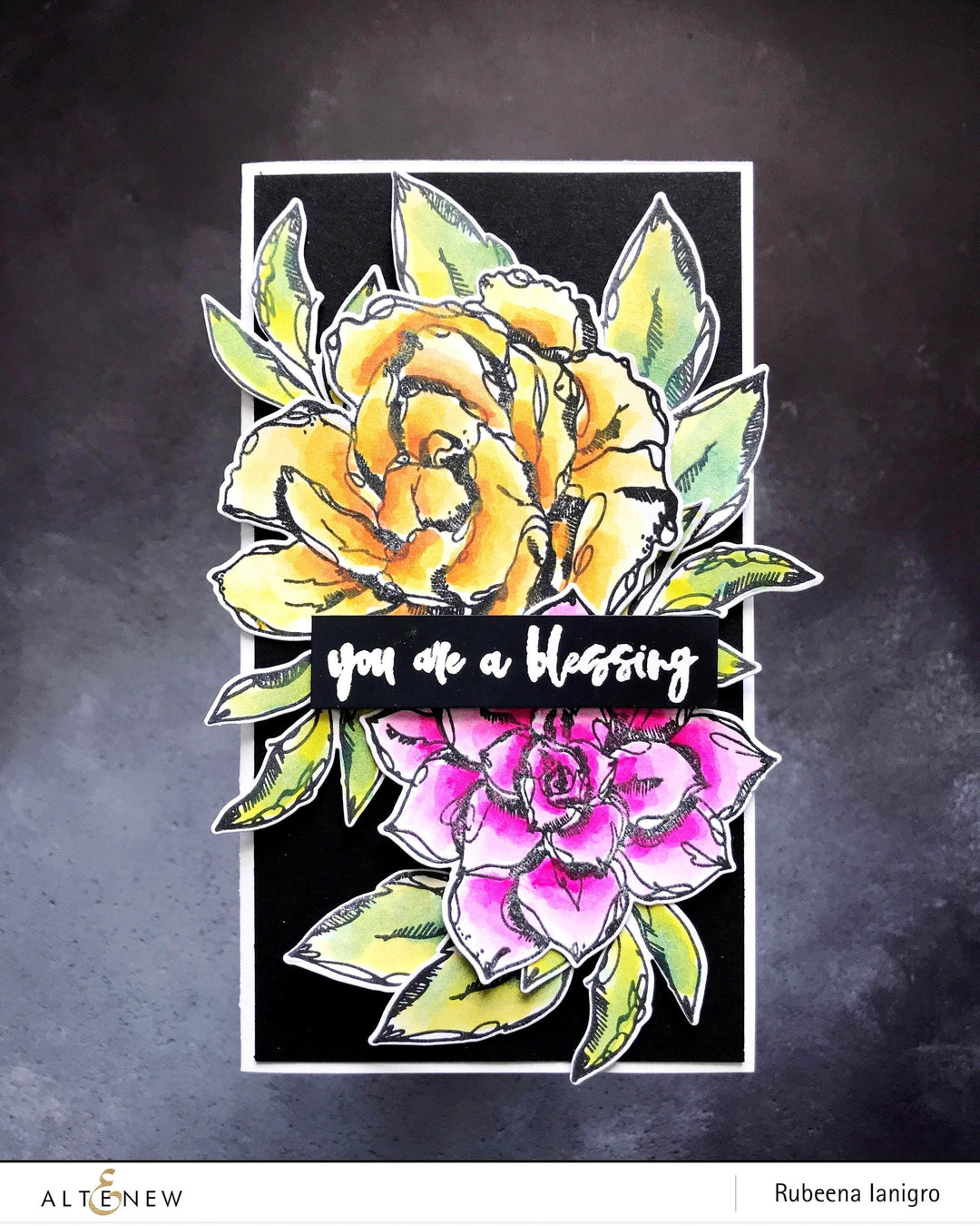 Photocentric Clear Stamps Inked Flora Stamp Set