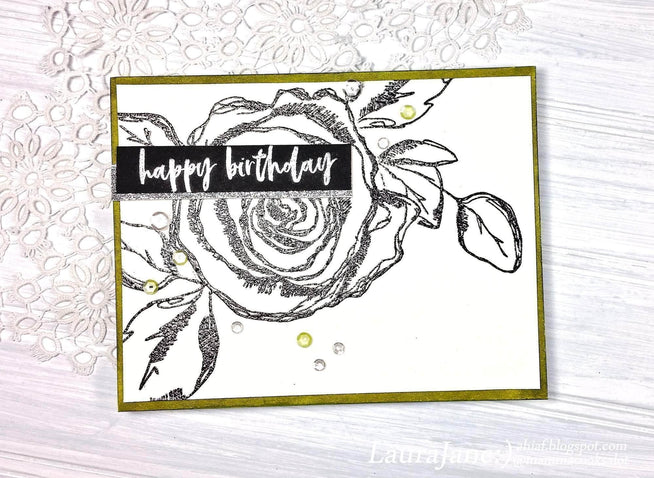 Photocentric Clear Stamps Inked Rose Stamp Set