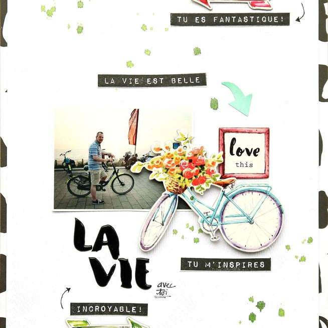 Photocentric Clear Stamps Label Love French Stamp Set